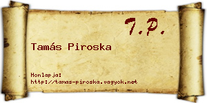 Tamás Piroska névjegykártya