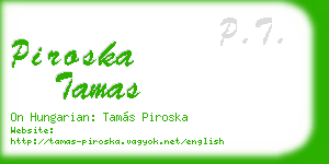 piroska tamas business card